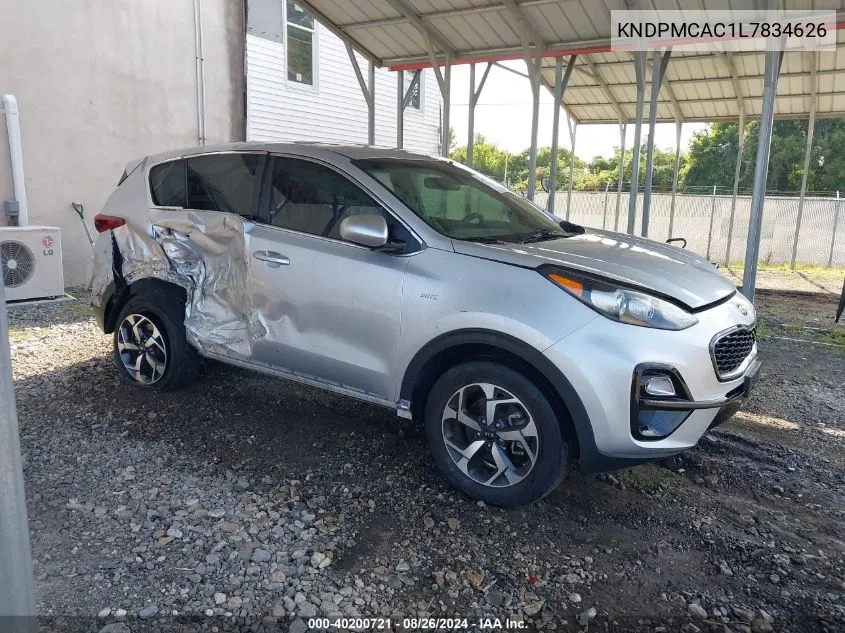 2020 Kia Sportage Lx VIN: KNDPMCAC1L7834626 Lot: 40200721