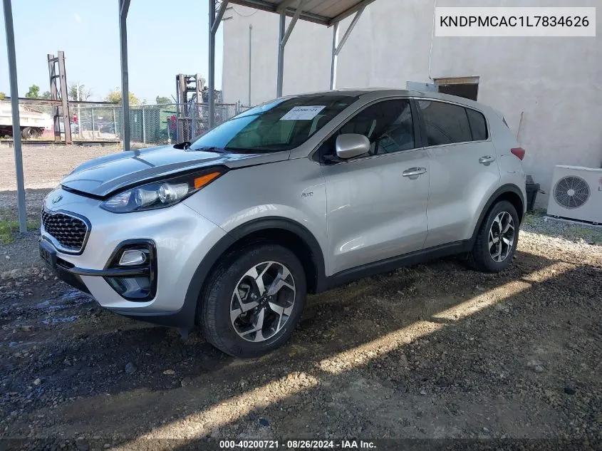 KNDPMCAC1L7834626 2020 Kia Sportage Lx