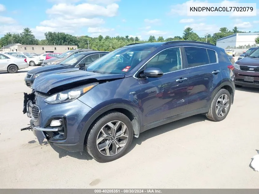 KNDPNCAC0L7702079 2020 Kia Sportage Ex