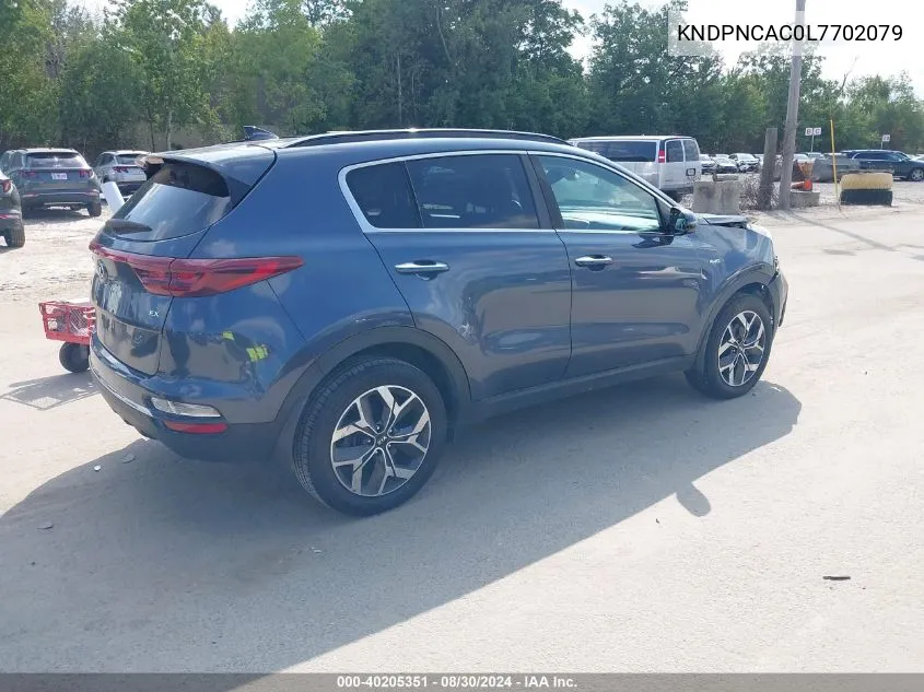 2020 Kia Sportage Ex VIN: KNDPNCAC0L7702079 Lot: 40205351