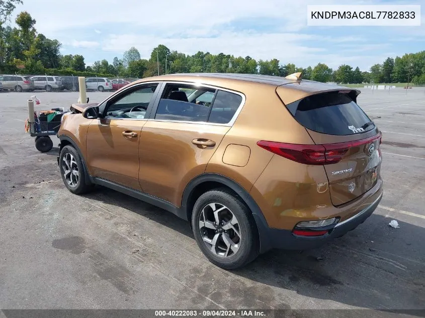 2020 Kia Sportage Lx VIN: KNDPM3AC8L7782833 Lot: 40222083