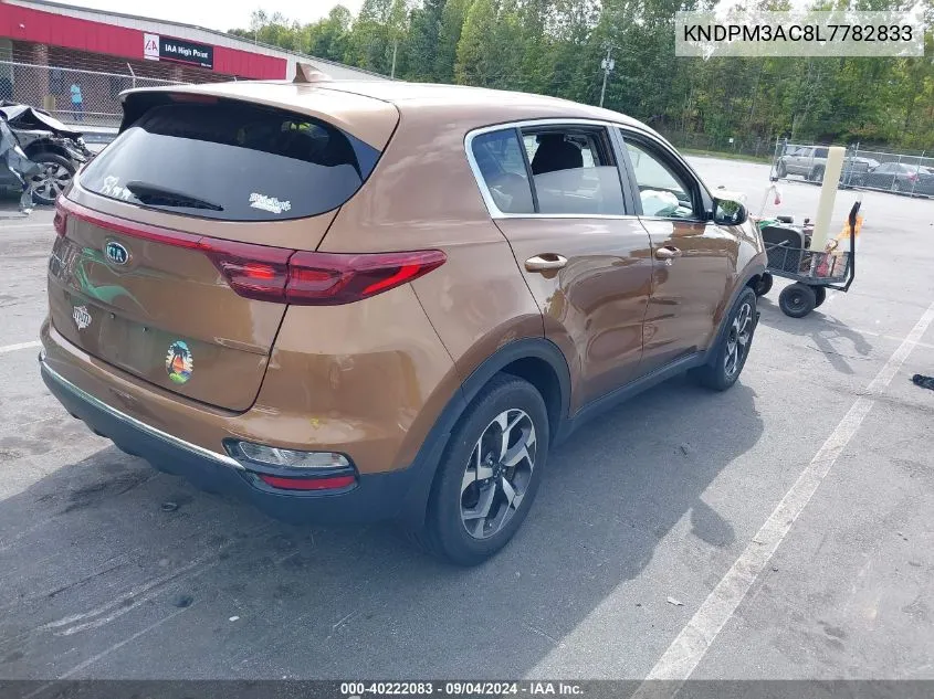 2020 Kia Sportage Lx VIN: KNDPM3AC8L7782833 Lot: 40222083