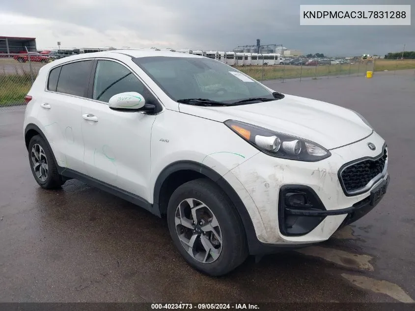 2020 Kia Sportage Lx VIN: KNDPMCAC3L7831288 Lot: 40234773