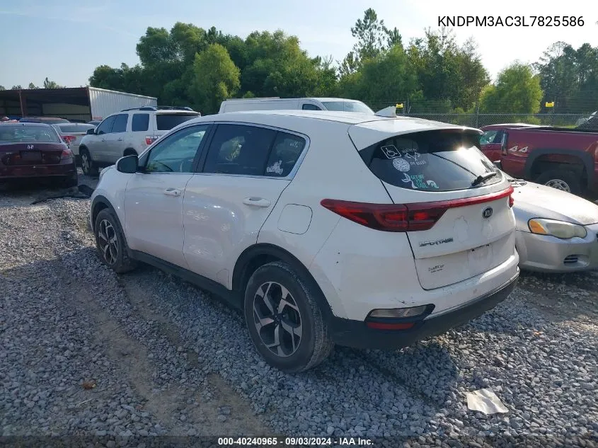 2020 Kia Sportage Lx VIN: KNDPM3AC3L7825586 Lot: 40240965