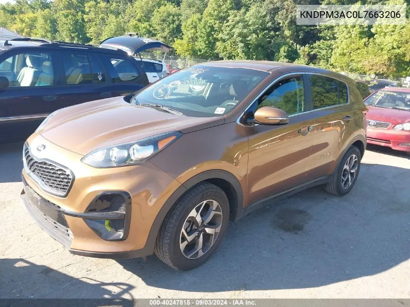 2020 Kia Sportage Lx VIN: KNDPM3AC0L7663206 Lot: 40247815