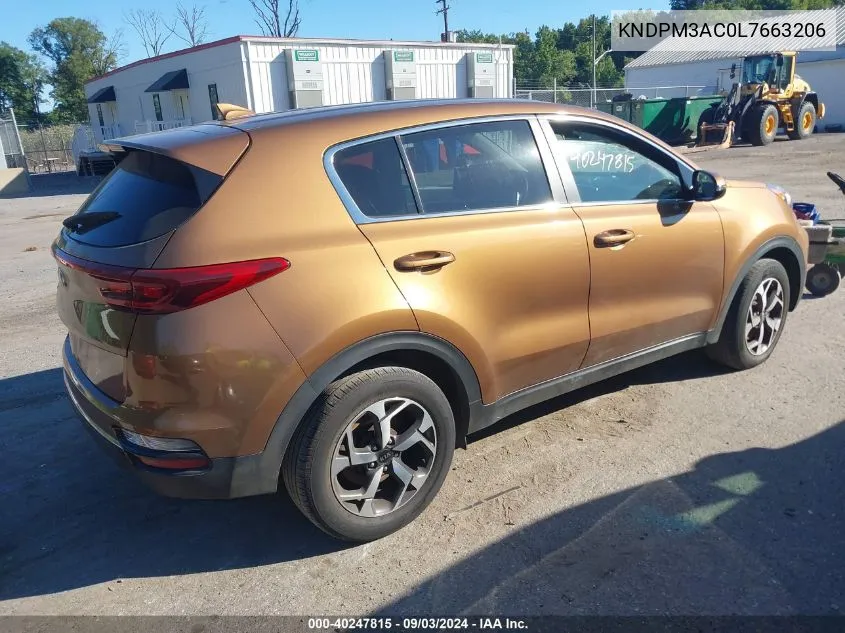 2020 Kia Sportage Lx VIN: KNDPM3AC0L7663206 Lot: 40247815