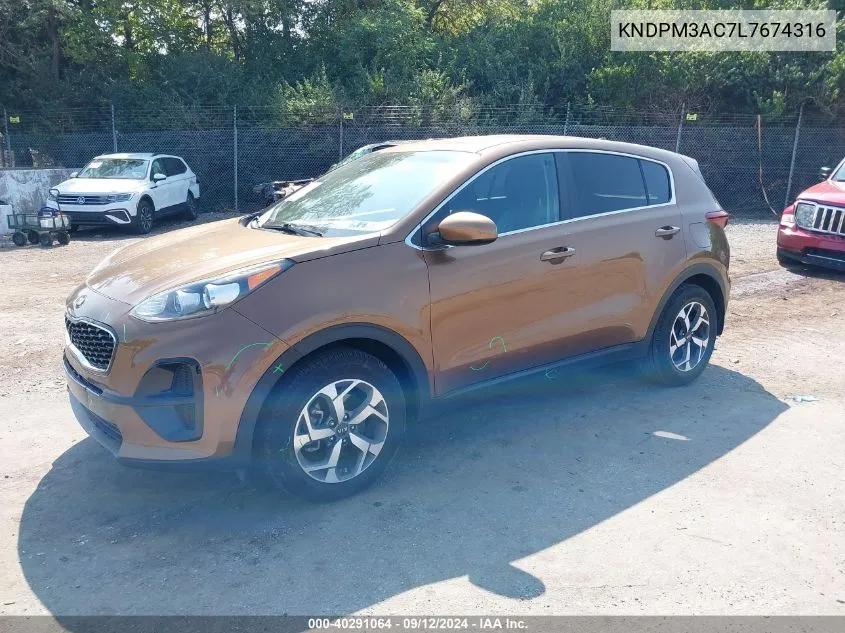 2020 Kia Sportage Lx VIN: KNDPM3AC7L7674316 Lot: 40291064