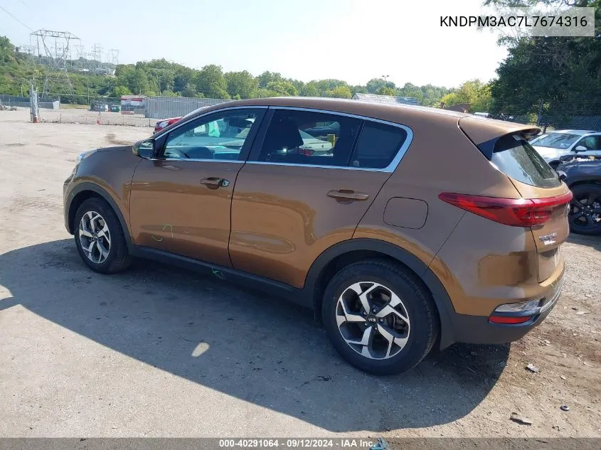 2020 Kia Sportage Lx VIN: KNDPM3AC7L7674316 Lot: 40291064