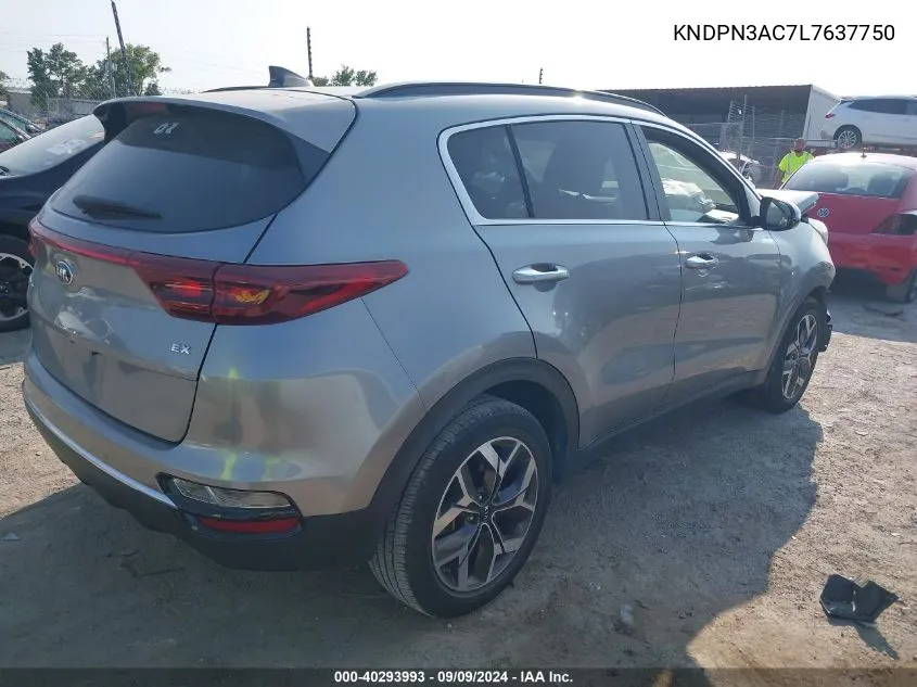 2020 Kia Sportage Ex VIN: KNDPN3AC7L7637750 Lot: 40293993