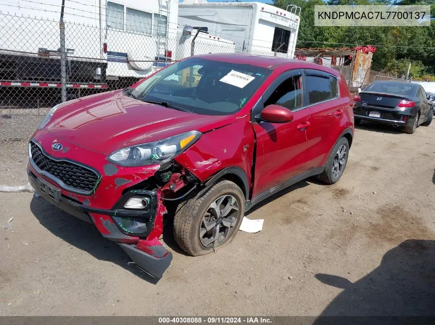 KNDPMCAC7L7700137 2020 Kia Sportage Lx