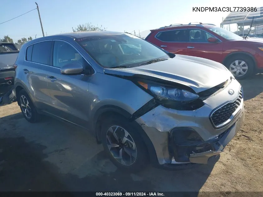 2020 Kia Sportage Lx VIN: KNDPM3AC3L7739386 Lot: 40323069