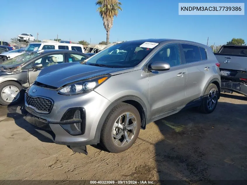 2020 Kia Sportage Lx VIN: KNDPM3AC3L7739386 Lot: 40323069