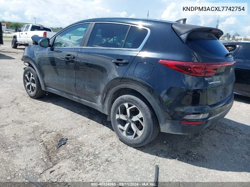 2020 Kia Sportage Lx VIN: KNDPM3ACXL7742754 Lot: 40324065