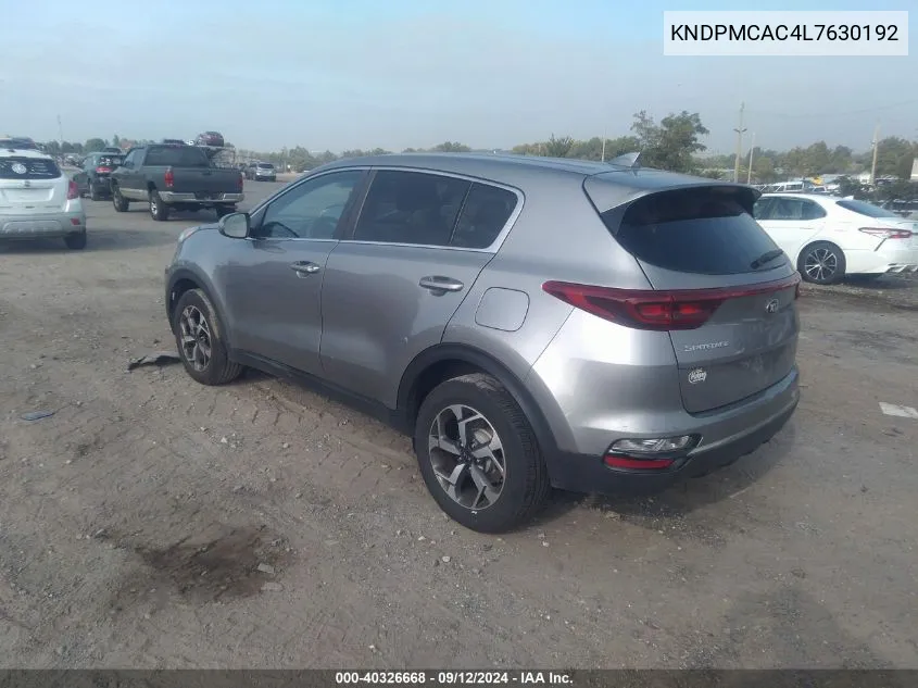 2020 Kia Sportage Lx VIN: KNDPMCAC4L7630192 Lot: 40326668