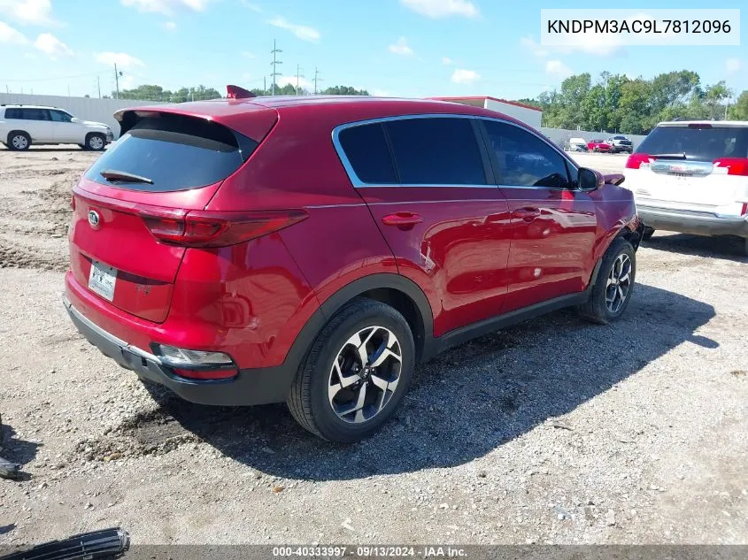 2020 Kia Sportage Lx VIN: KNDPM3AC9L7812096 Lot: 40333997