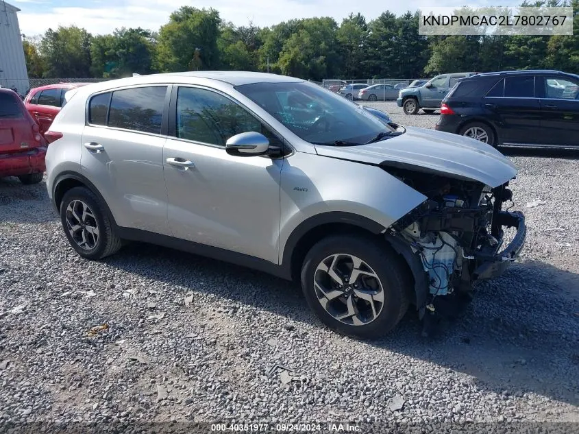 2020 Kia Sportage Lx VIN: KNDPMCAC2L7802767 Lot: 40351977