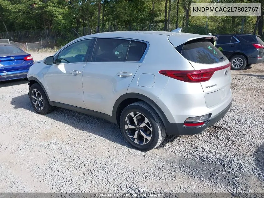 2020 Kia Sportage Lx VIN: KNDPMCAC2L7802767 Lot: 40351977