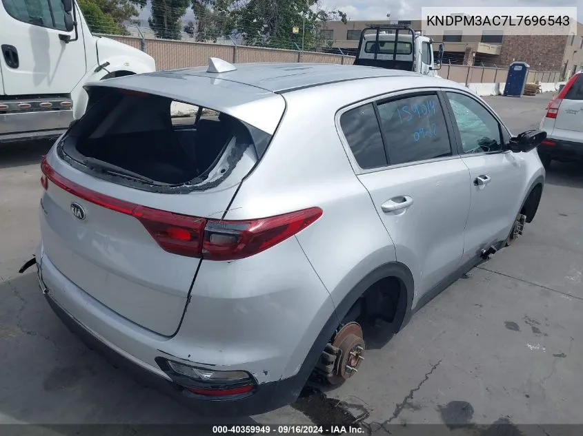 2020 Kia Sportage Lx VIN: KNDPM3AC7L7696543 Lot: 40359949