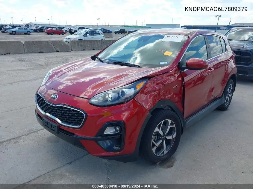 2020 Kia Sportage Lx VIN: KNDPMCAC6L7809379 Lot: 40380410