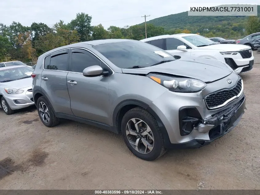 2020 Kia Sportage Lx VIN: KNDPM3AC5L7731001 Lot: 40383596