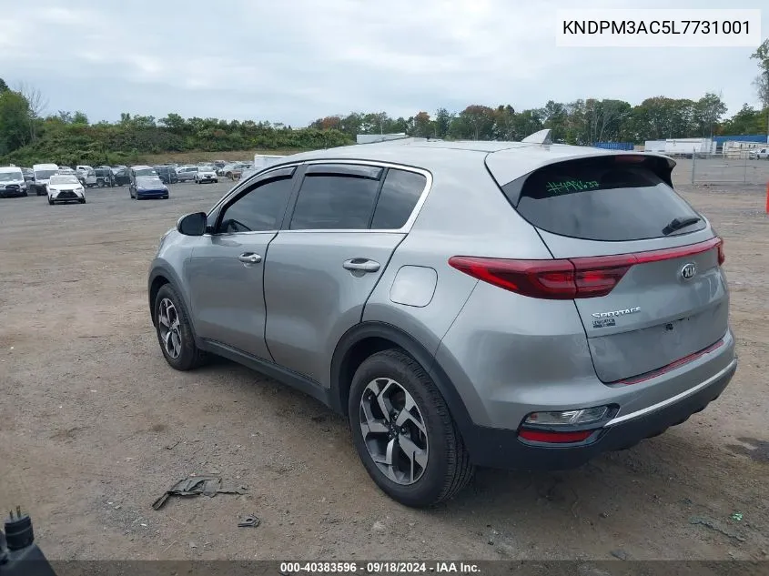 2020 Kia Sportage Lx VIN: KNDPM3AC5L7731001 Lot: 40383596