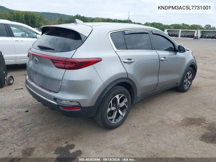 2020 Kia Sportage Lx VIN: KNDPM3AC5L7731001 Lot: 40383596