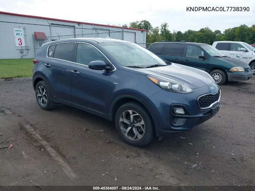 2020 Kia Sportage Lx VIN: KNDPMCAC0L7738390 Lot: 40384007