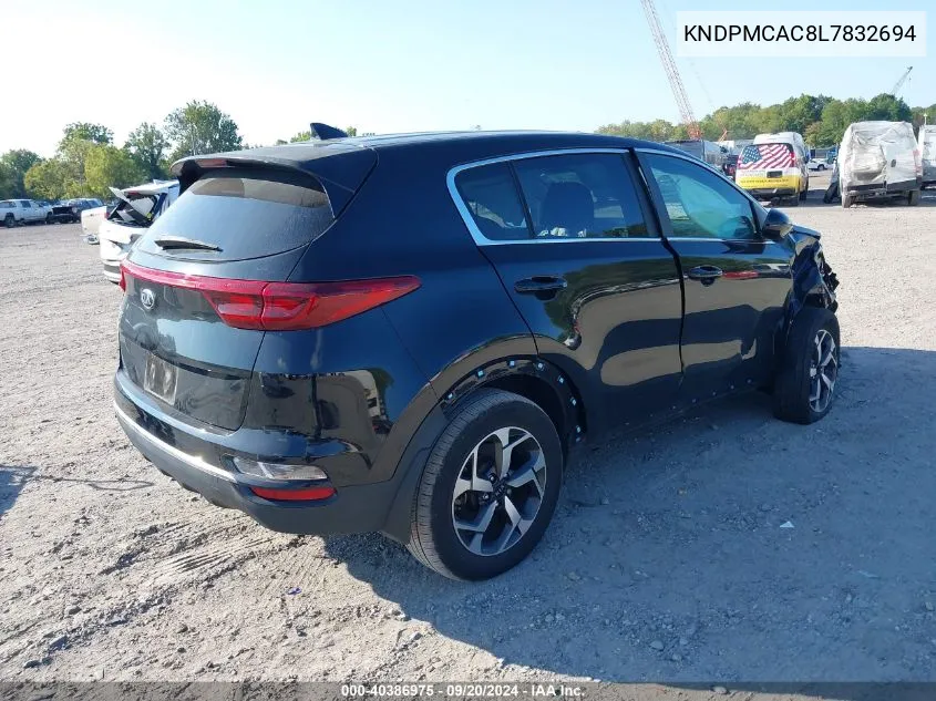 2020 Kia Sportage Lx VIN: KNDPMCAC8L7832694 Lot: 40386975