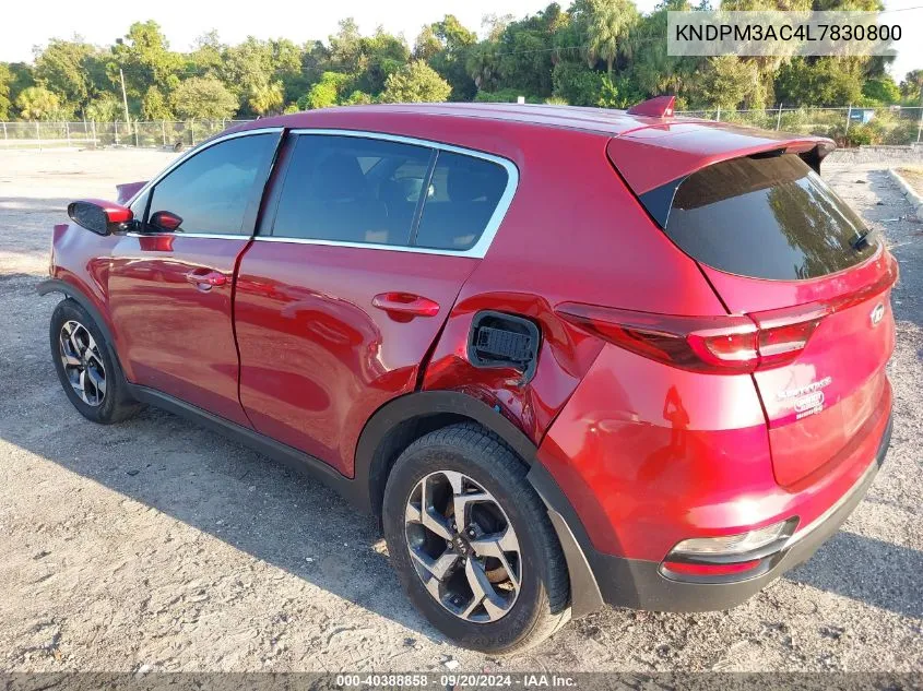 2020 Kia Sportage Lx VIN: KNDPM3AC4L7830800 Lot: 40388858