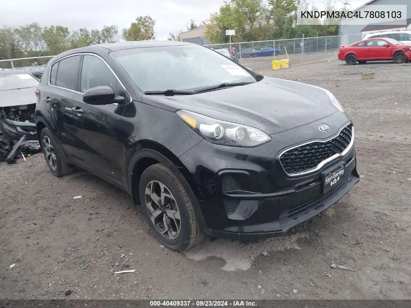 2020 Kia Sportage Lx VIN: KNDPM3AC4L7808103 Lot: 40409337