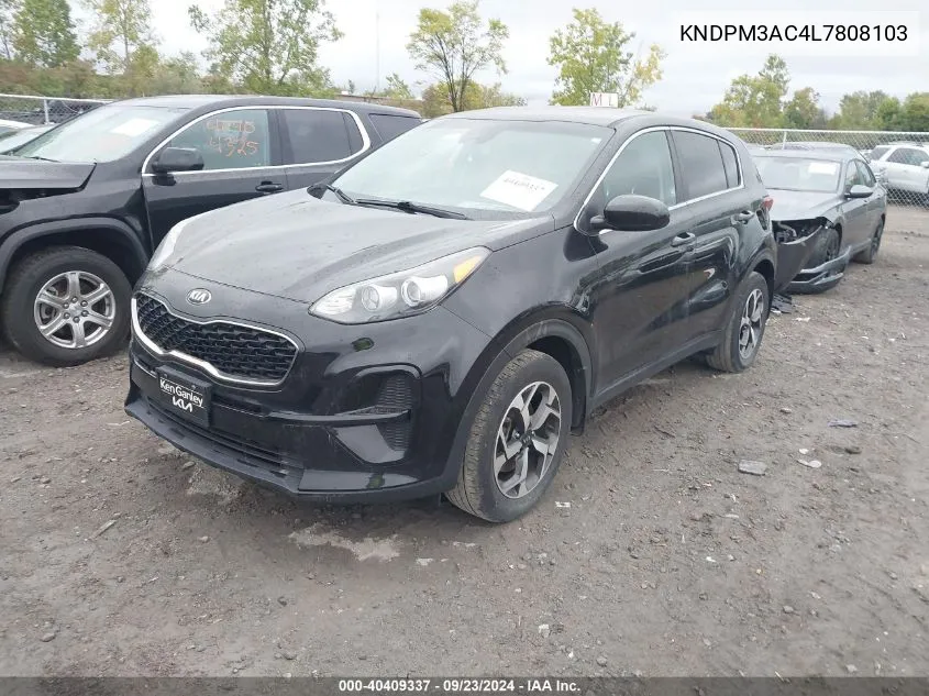 2020 Kia Sportage Lx VIN: KNDPM3AC4L7808103 Lot: 40409337