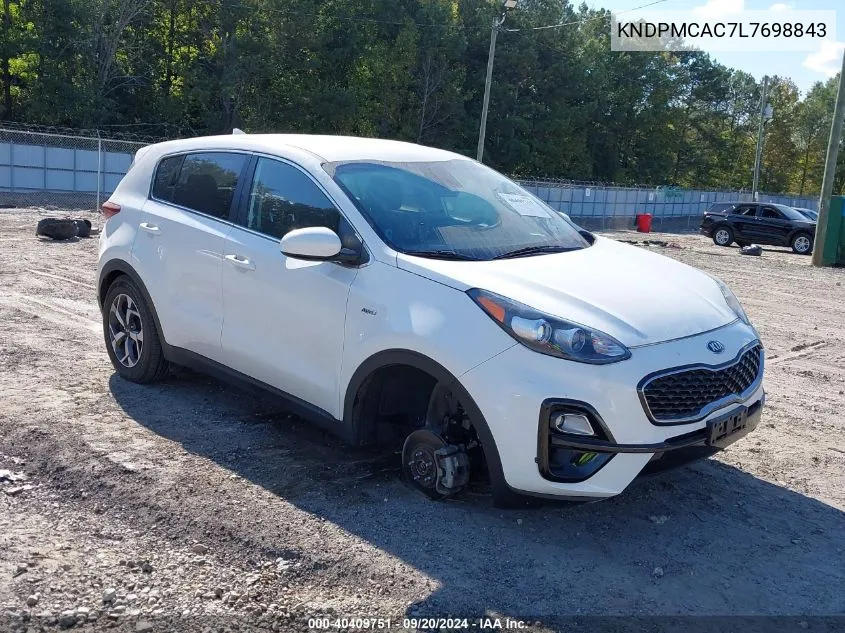 2020 Kia Sportage Lx VIN: KNDPMCAC7L7698843 Lot: 40409751