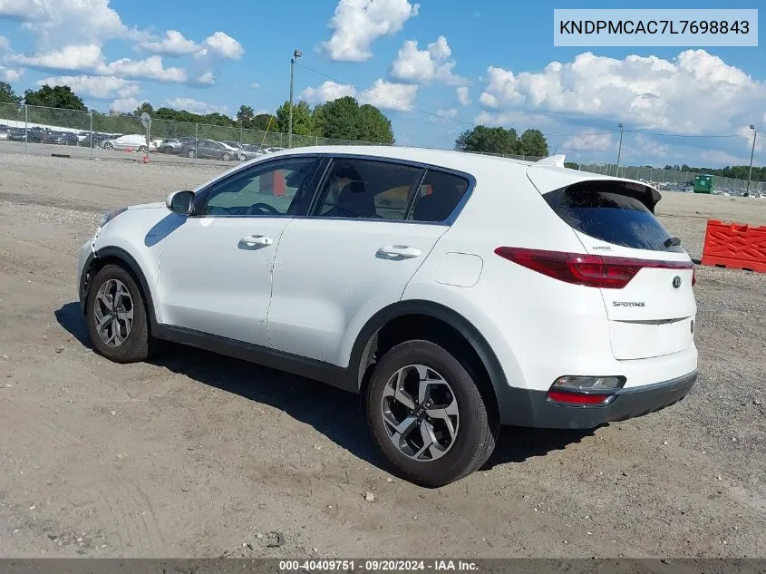 2020 Kia Sportage Lx VIN: KNDPMCAC7L7698843 Lot: 40409751