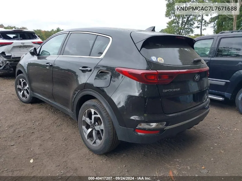 2020 Kia Sportage Lx VIN: KNDPMCAC7L7671688 Lot: 40417207