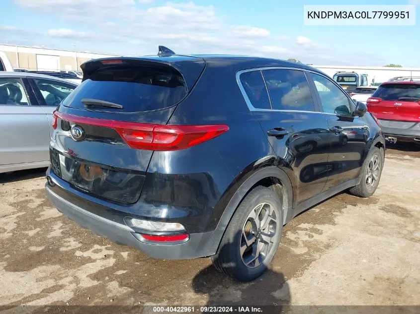 2020 Kia Sportage Lx VIN: KNDPM3AC0L7799951 Lot: 40422961