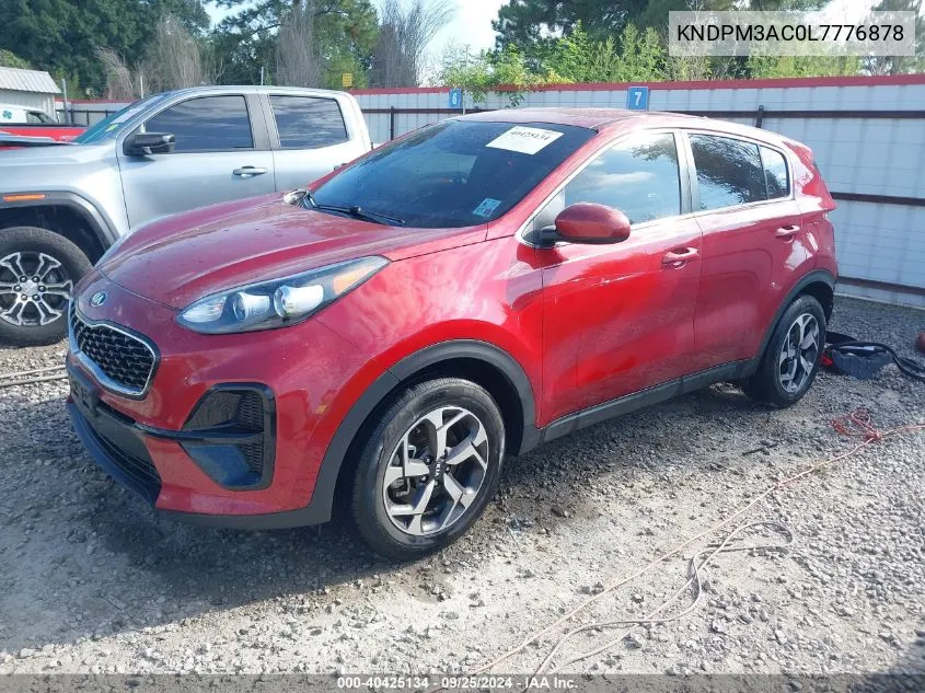 2020 Kia Sportage Lx VIN: KNDPM3AC0L7776878 Lot: 40425134