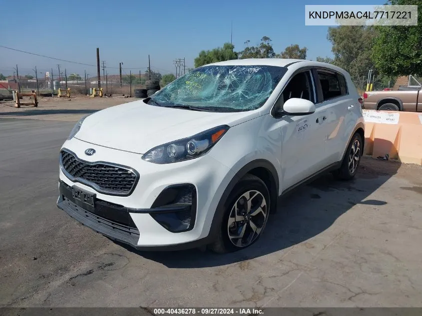 2020 Kia Sportage Lx VIN: KNDPM3AC4L7717221 Lot: 40436278