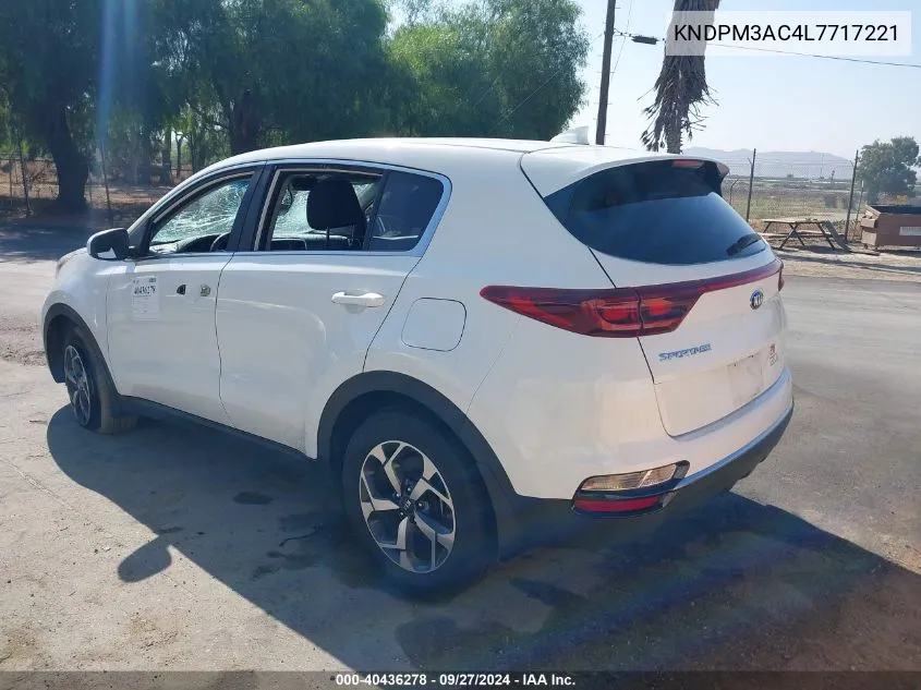 2020 Kia Sportage Lx VIN: KNDPM3AC4L7717221 Lot: 40436278