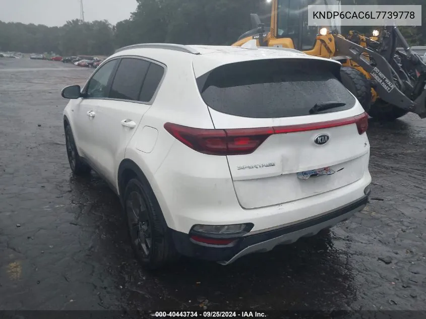 2020 Kia Sportage S VIN: KNDP6CAC6L7739778 Lot: 40443734