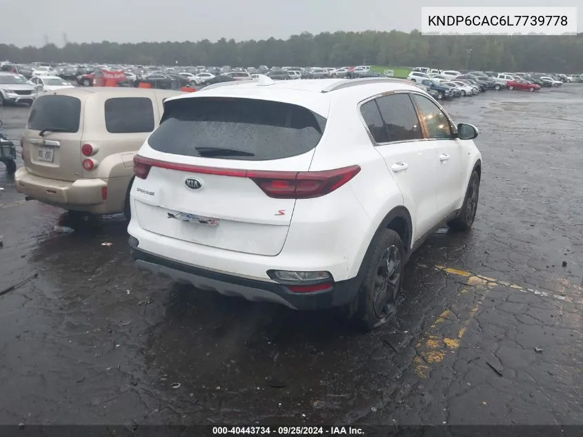 2020 Kia Sportage S VIN: KNDP6CAC6L7739778 Lot: 40443734