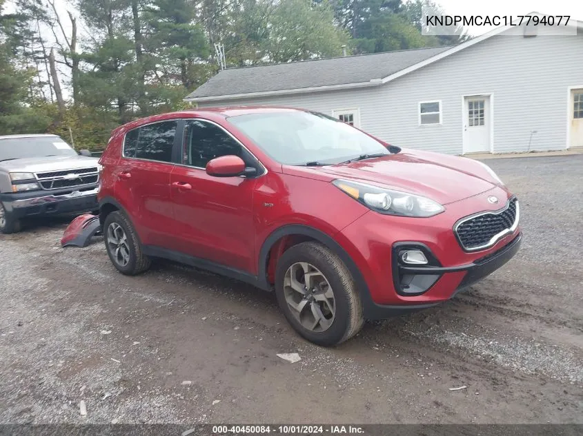 2020 Kia Sportage Lx VIN: KNDPMCAC1L7794077 Lot: 40450084