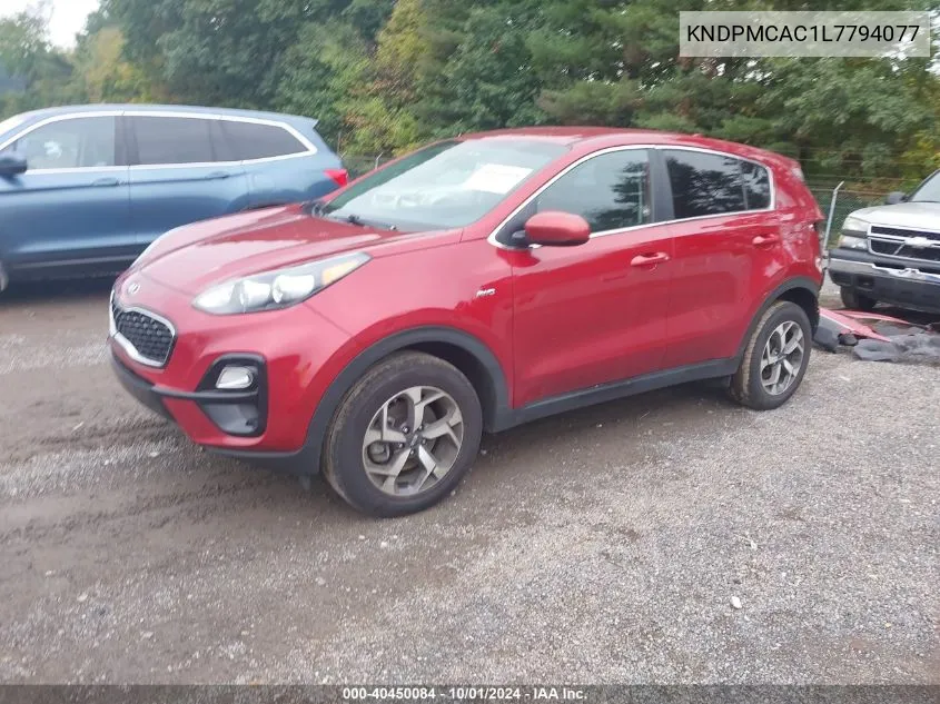 2020 Kia Sportage Lx VIN: KNDPMCAC1L7794077 Lot: 40450084