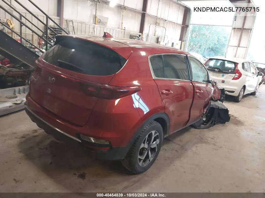 2020 Kia Sportage Lx VIN: KNDPMCAC5L7765715 Lot: 40454839