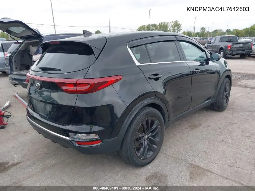 2020 Kia Sportage Lx VIN: KNDPM3AC4L7642603 Lot: 40469101