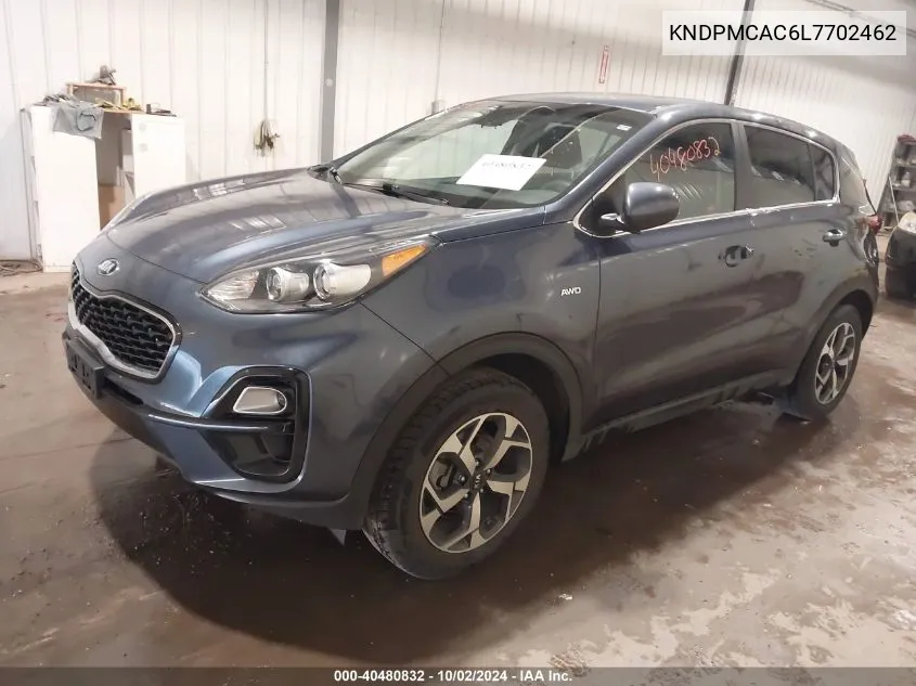 2020 Kia Sportage Lx VIN: KNDPMCAC6L7702462 Lot: 40480832