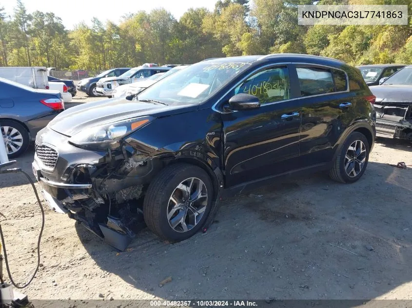 2020 Kia Sportage Ex VIN: KNDPNCAC3L7741863 Lot: 40482367