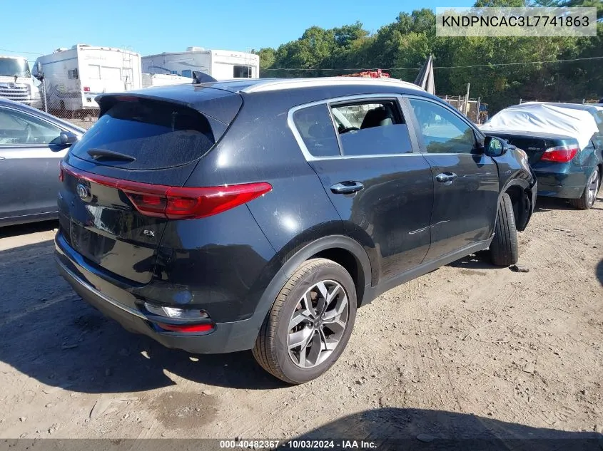 2020 Kia Sportage Ex VIN: KNDPNCAC3L7741863 Lot: 40482367