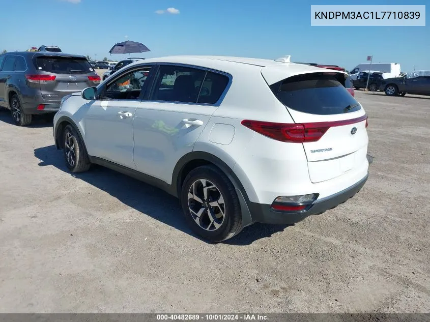 2020 Kia Sportage Lx VIN: KNDPM3AC1L7710839 Lot: 40482689