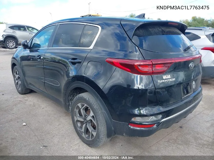 2020 Kia Sportage Lx VIN: KNDPM3AC1L7763475 Lot: 40484654