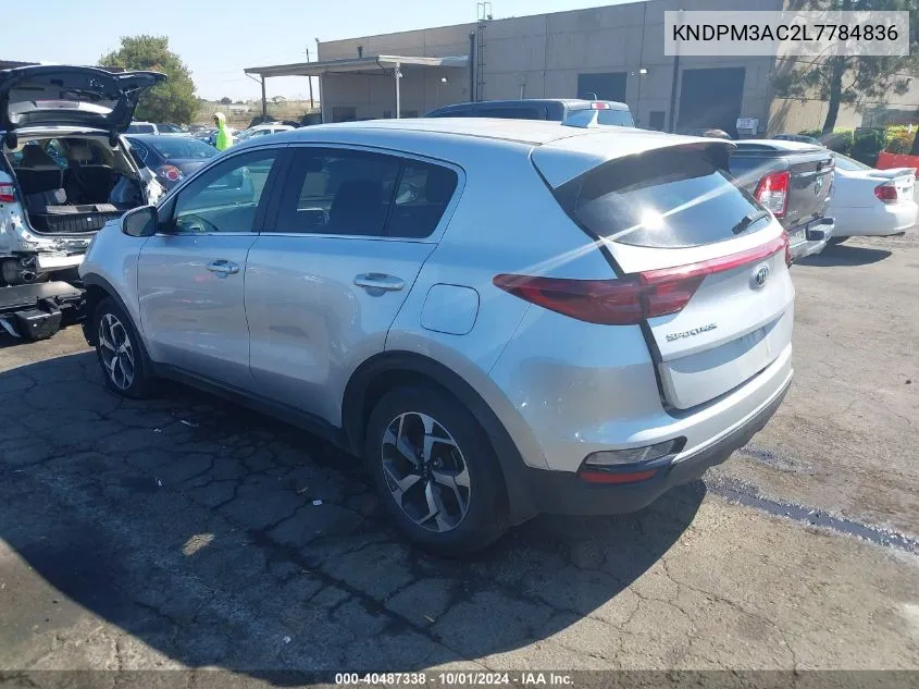 2020 Kia Sportage Lx VIN: KNDPM3AC2L7784836 Lot: 40487338